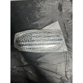 Yukauto 9 Inch American Flag Badge (Silver) Fit for Ford F150 F250 F350 +