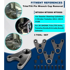 MT0004 & MT0006 & MT0009 Outboard Trim Tilt Pin Wrench Tools Set Compatible with Yamaha, Suzuki, Johnson, Evinrude, All SHOWA Trim/Tilt Units, For Seastar Steering Cylinders