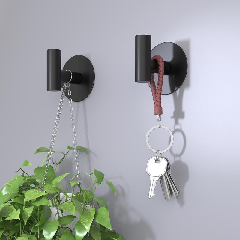 VINHOLD Self-Adhesive Coat Hooks, Stainless Steel Heavy Duty Wall Hooks,