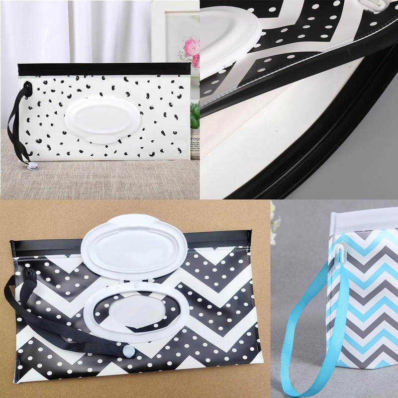 Taicols Wipe Dispenser, 3 Pcs Portable Refillable Wipe Holder, Wipes