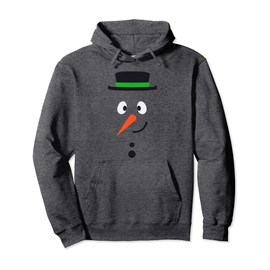 Snow Man Costume Winter Christmas Carrot Hat Art Pullover Hoodie