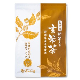 Chatsumi no Sato Brown Rice Tea Bag with Matcha Tea Bag, 0.1 oz (2.5 g) x 100 Pieces, Tea Pack, 100 Packs, Green Tea from Shizuoka Prefecture