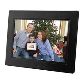 8 inch Digital Photo Frame & Multimedia Player - Display Videos & Photos & Set Music to Play. Includes 4GB Internal Storage, SD Card & USB Connections, & a Variety of Transition Effects