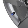 TOMALL Round Tyre Valve Caps Chrome Blue for Car Wheel