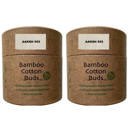 600 Premium Cotton Buds (2 x 300 Pack) – Biodegradable & Plastic-Free Ear Swabs | Eco-Friendly Cotton Tips for Baby, Makeup & Ear Hygiene