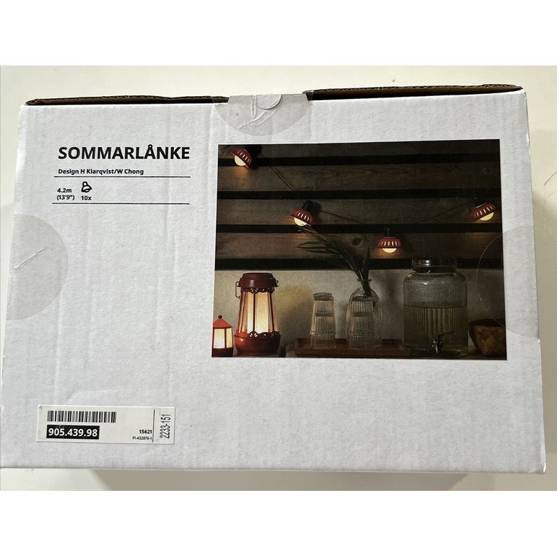 IKEA New IKEA SOMMARLANKE Led String Light with 10 Bulbs