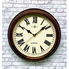 Santeru DQL714-R Retro Radio Clock (Antique Radio Wall Clock), Made in Japan