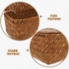 Gatuida Rectangular Wicker Baskets with Lids, Seagrass Storage Baskets with