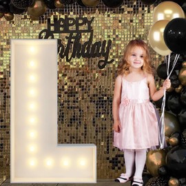 4FT Marquee Light Up Letters L, Big Marquee Letter for Baby Shower Birthday Engagement Wedding Marry Me Party Decor