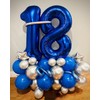 40 Inch Number 8 Balloon Jumbo Dark Blue Digit Foil