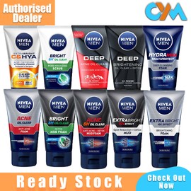 Nivea Men Pembersih Muka 100ml Control Jerawat Anti Dark Spots Anti Oil Deep Cleansing Oil Clear Face Wash
