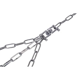 Najder Stainless Steel Chain Set Diameter 3 mm for Round Cooking Grate Diameter 60-80 cm with Swivel and Carabiner Hook, Food-Safe Chain Swivel Grill, Grill Chain, Grill Chain Kit