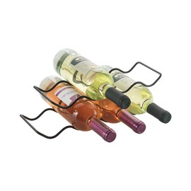 Metaltex Bottle Rack, Metal, Black, 11 x 32 cm