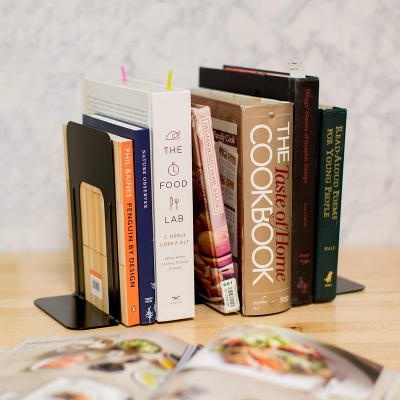 1InTheOffice Large Bookends for Heavy Books, Premium Jumbo Bookends 9"