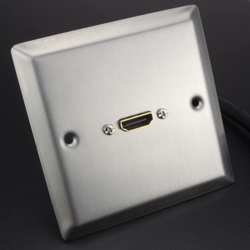 HDMI 2.0 4K Single Wall Plate Faceplate Socket with Pigtail