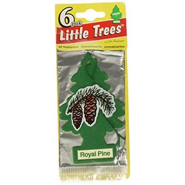 LITTLE TREES Car Air Freshener | Hanging Paper Tree for Home or Car | Royal Pine | 6 Pack