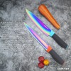 KNIFAST Kitchen Knife set Rainbow Titanium Coated - 12 Pcs