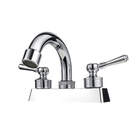 Mezcladora para Lavabo de Baño, Grifo para Lavabo de Baño, Llave Mezcladora para Baño, Grifo de Baño, Llaves Lavabo Baño, Grifo Mezclador Para Lavabo, Cromado Pulido, Cuerpo de Zinc, SP-40001-2