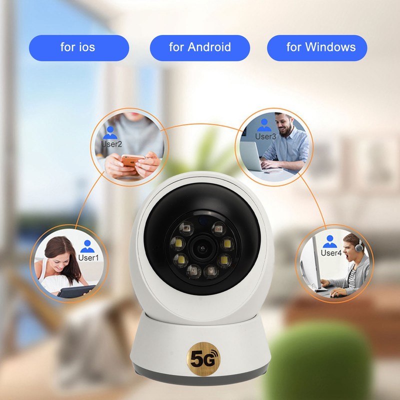 Home Security Camera 1080P WiFi PTZ Camera with 360 Degree