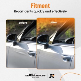 maXpeedingrods Car Dent Repair Kit, Paintless Car Dent Removal Tool, Car Dent Puller, Curved Rod Crowbar, Big Size Dent Rods, Car Front Fender Dings Remover