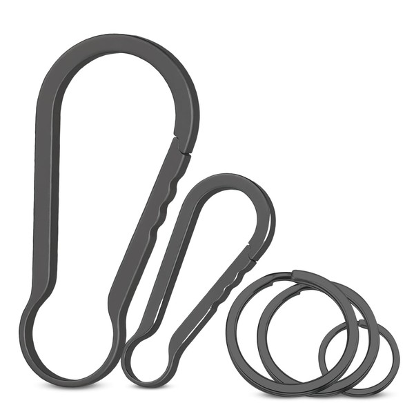 FQJOYL Titanium Quick Release Keychain Clip Set (2 Key Clips