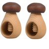 NEUSTANLO Nutcracker Mushroom with Screw Thread Made of Beech Wood