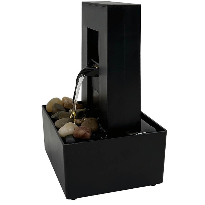RWOORA Tabletop Small Fountain Waterfall Decor, 3D Flowing Effect, Ideal