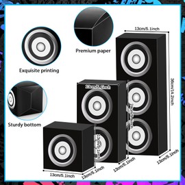 Naozinebi 6 Pcs 80s 90s Boombox Party Boxes Retro Decorations Hip Hop Table Centerpieces Large Paper Music Theme Gift Box for 1980s 1990s Neon Baby Shower Birthday Supplies Favors Outdoor Decor