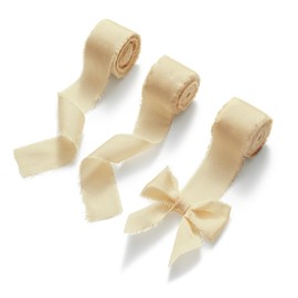 AOKSUNOVA Brown Gift Ribbon 2.5 cm Ribbon Brown Chiffon Ribbon Wedding Light Brown Fabric Ribbon Silk Ribbon Decorative Ribbon
