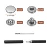 HARFINGTON 25 Set Leather Snap Fasteners Kit 12.5mm Metal Snap