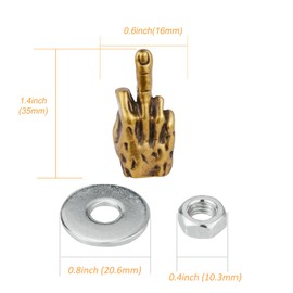 Arenbel Motorcycle License Plate Frame Fasteners Funny Bolts Tag Screws Kit Fit Motorcycle Trucks SUV, Copper