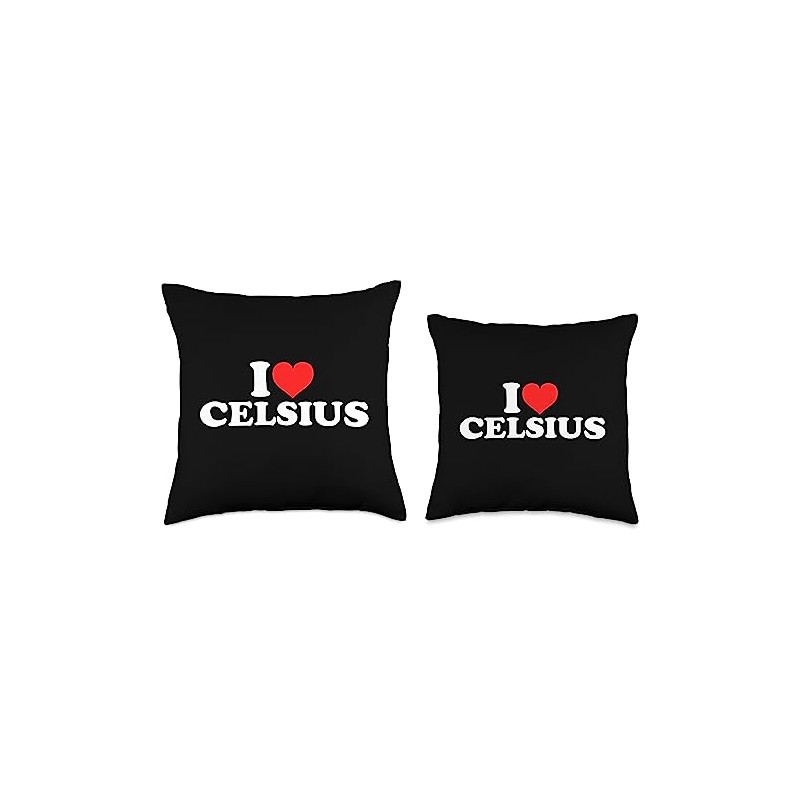 I Love Celsius Throw Pillow, 18x18, Multicolor