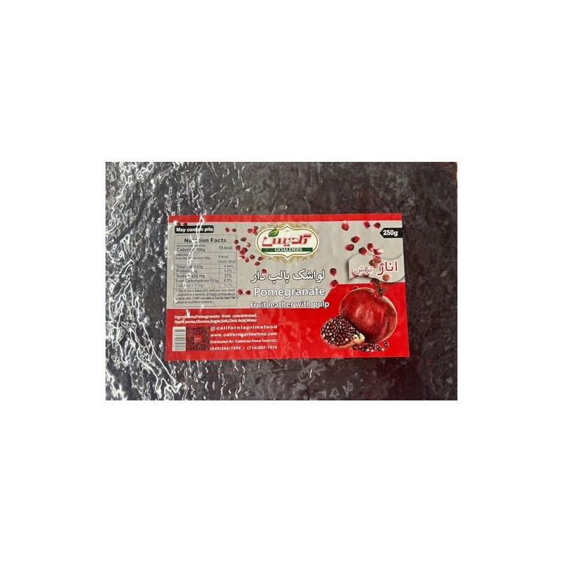Lavashak Pomegranate Fruit Leather Large With Pulp (8.8 Oz) (Lavashak)