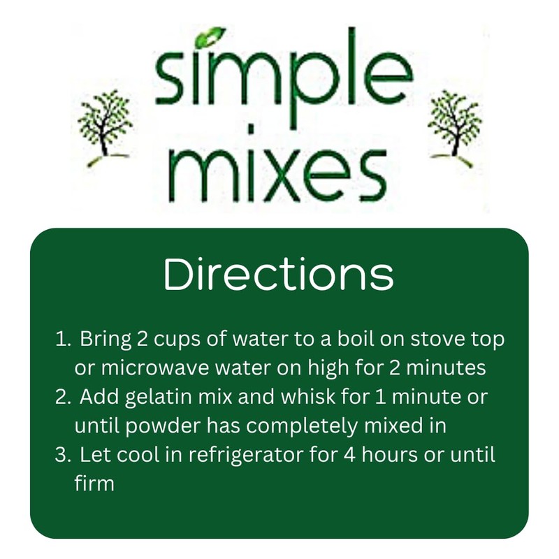 Simple Mixes Natural Gelatin Dessert, Orange, Healthy Snack, Dye-Free, Lactose-Free,