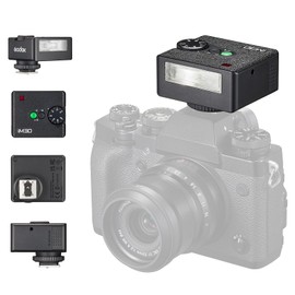 Godox iM30 Flash Godox Camera Flash, 7 Power Levels Mini Flash Speedlite 6500K±200K Camera Flash for Canon Sony Nikon Fuji Olympus