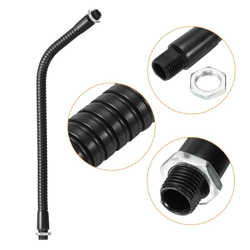 PATIKIL 10 Inch Microphone Gooseneck M10 Flexible Arm Extension Black