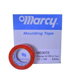 5 Rolls Auto Glass Securing Tape 1.5" x 108' Orange 24-Hour Message, Perforated