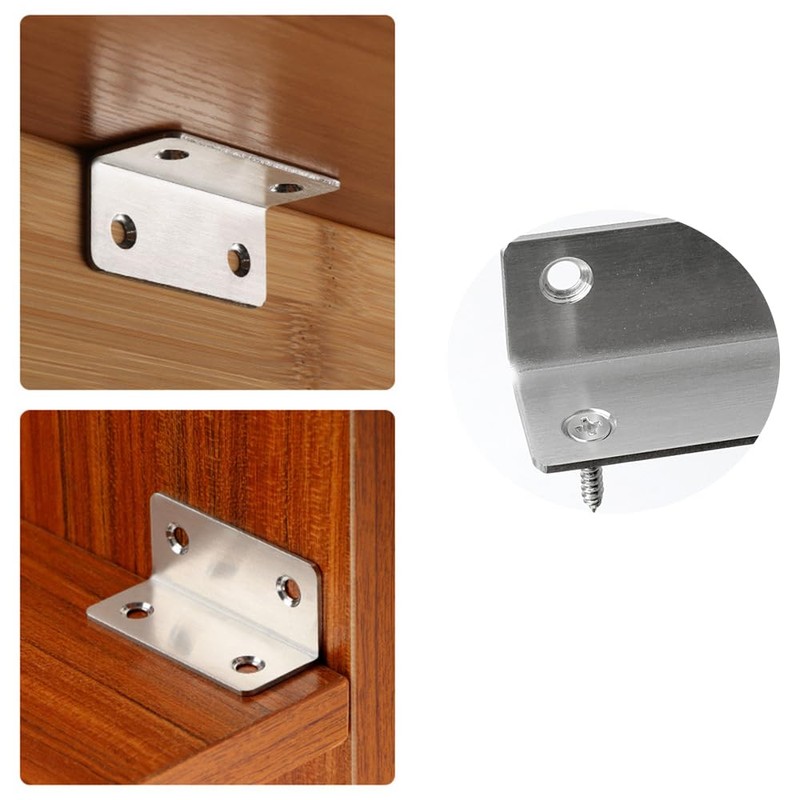CXINCFBFUSH 10pcs (23*23*30mm) 40pcs M4*16 Screw Angle Bracket for Furniture