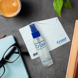 Crizal Eyeglass Lens Cleaning Kit – 2 Pack (2oz Spray + Microfiber Cloth) – Designed & Tested for AR-Coated Lenses – Complete Lens Care System