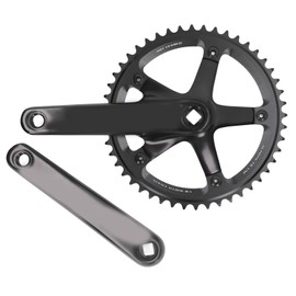 Aluminum Alloy 144 BCD 48T Single Speed Crankset Bike Crank Arm Bicycle Crank Arm Set Black