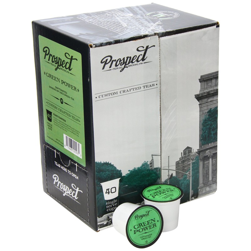 Prospect Tea Green Power Caffeinated Tea Pods for Keurig K-Cup