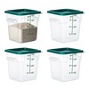 BIEAMA 4 Pack Food Storage Containers with Lids, 4 Quart
