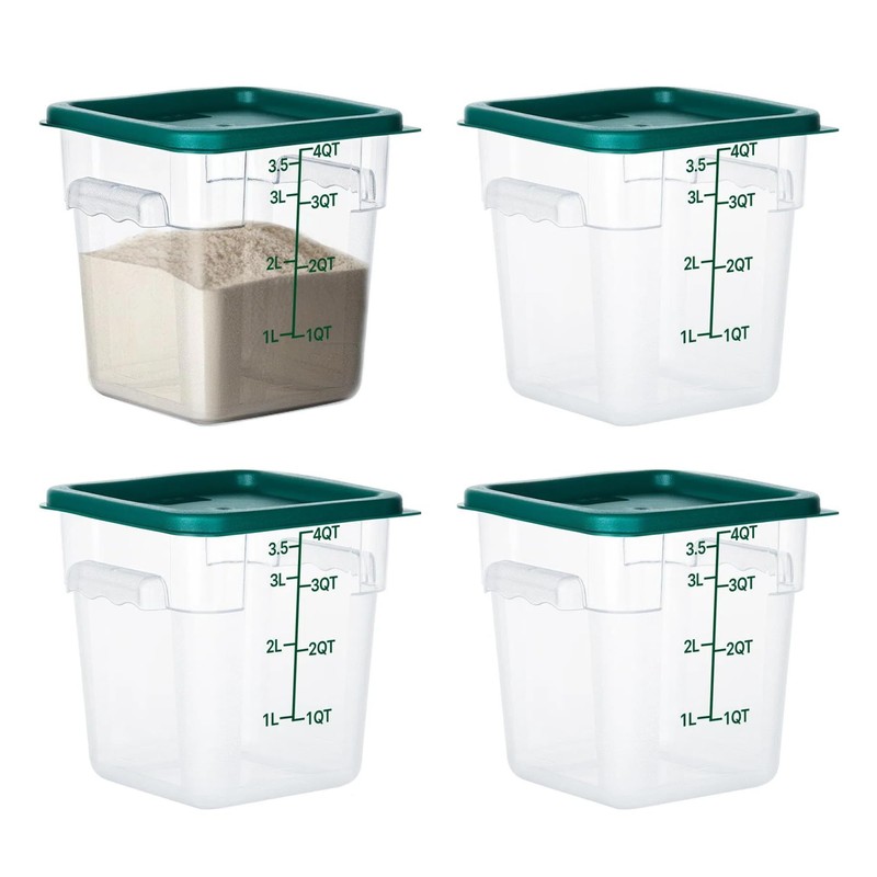 BIEAMA 4 Pack Food Storage Containers with Lids, 4 Quart