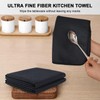 VIVOTE 4 Packs Black Tea Towels, Super Absorbent No lint