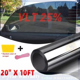 CP-AUTO 25% VLT Uncut Roll Window Tint Film UV Block 20" x 10ft Car Home Office Glass