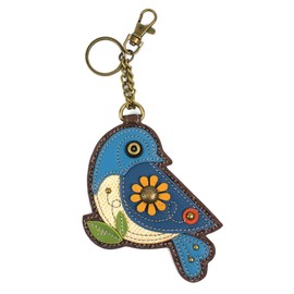 CHALA Bird Collection Women's Decorative Key Fob/Coin Purse Accessory - Blue Bird