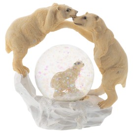White Polar Bear Family Figurine 45MM Glitter Water Globe Decoration