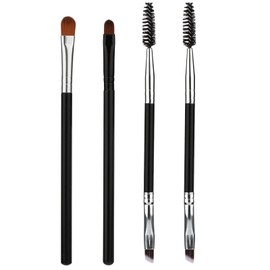 SAVITA 4Pcs Eyebrow Brush Set Including Double-headed eyebrow brush, Lip Brush, Angled Brush, Brow Tinting Brush for Women Cosmetic in Home and Salon, Wax, Gel Brush