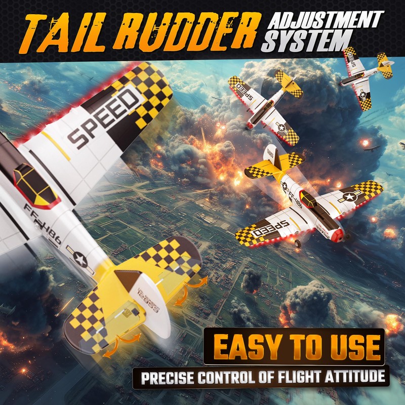 BEZGAR HQ089 3-Channel RC Plane, 6-Axis Gyro 2.4GHz Remote Controlled