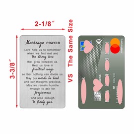 DEGASKEN Marriage Prayer Card: Memories & Love, Meaningful Love Card for Couple Wedding Anniversary Valentines, Heartfelt Wallet Card